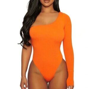 Naked Wardrobe NW Side Piece Bodysuit One Sleeve